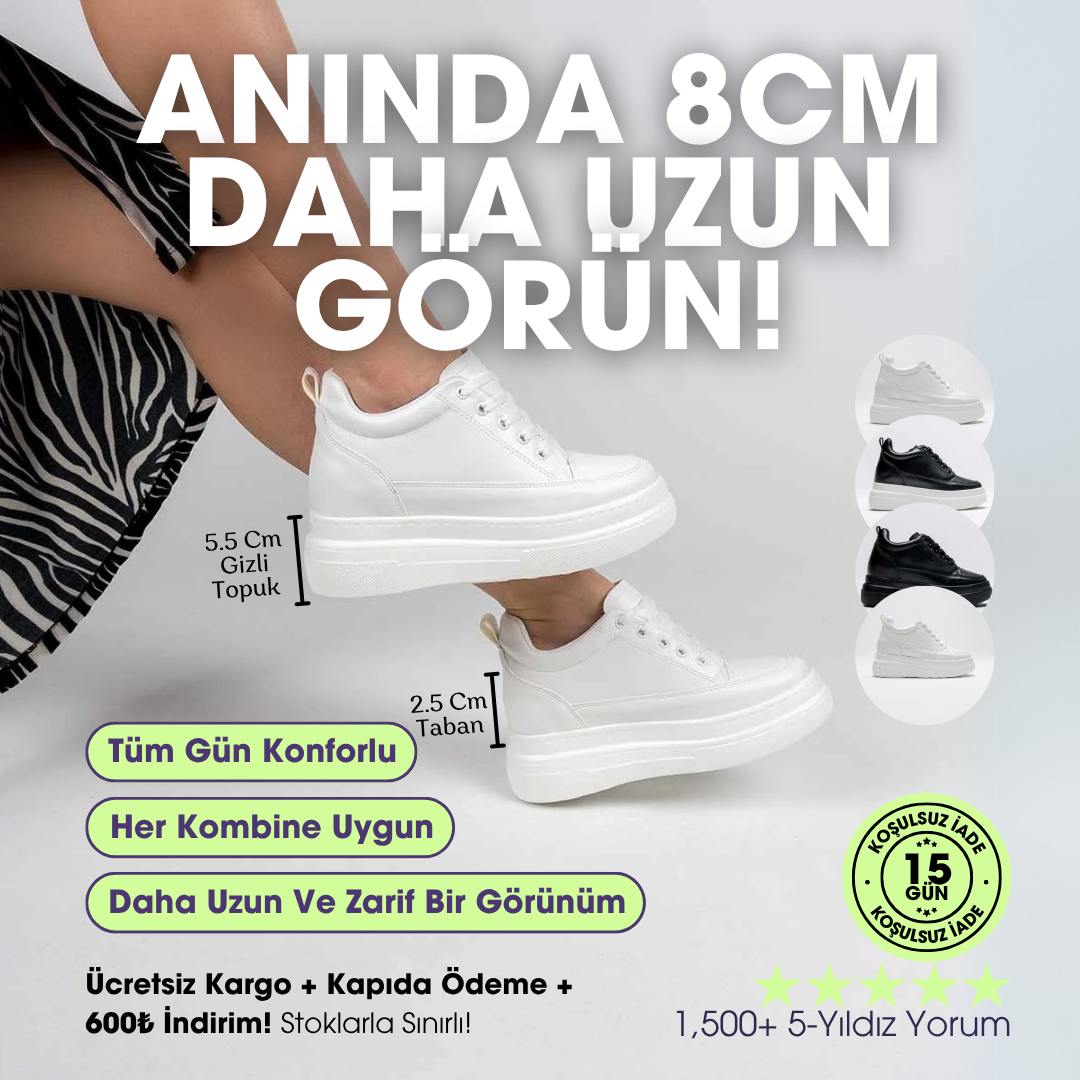 Gizli Topuklu Spor Ayakkabı