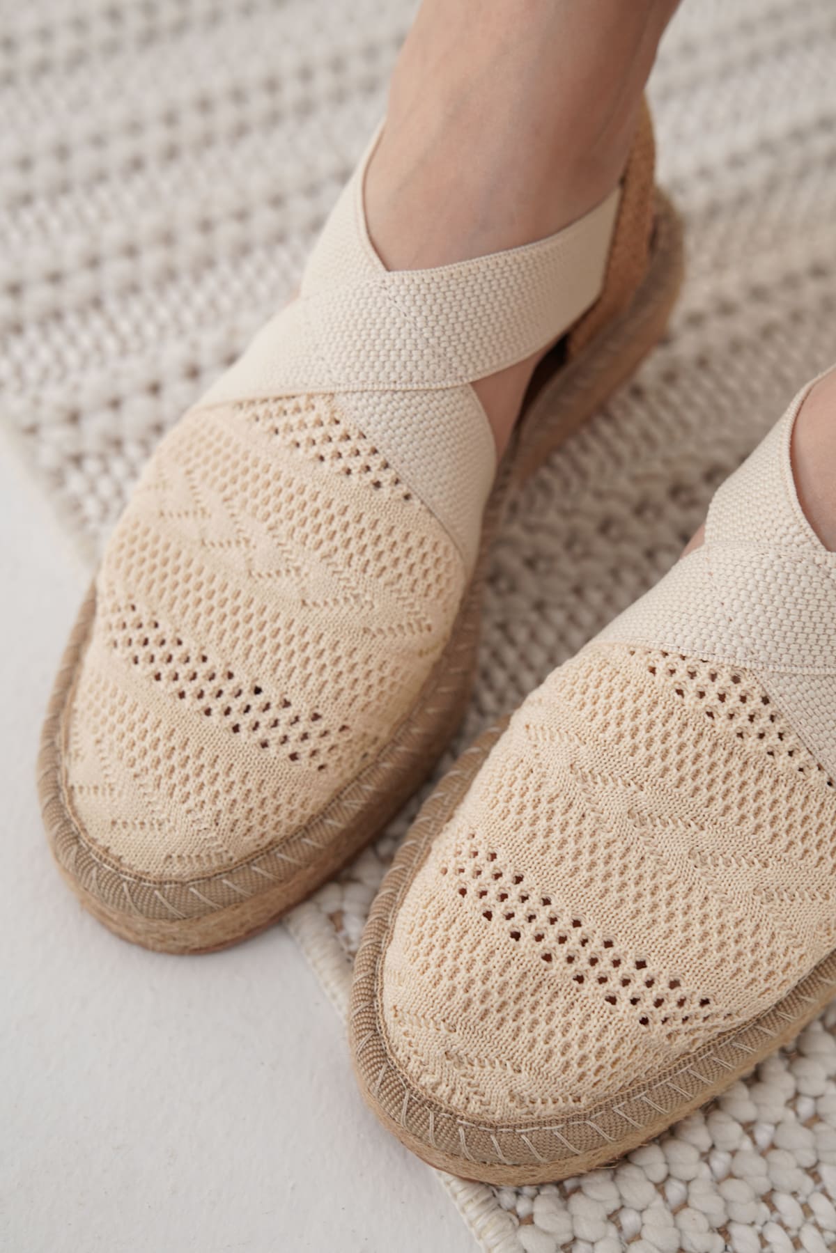 ESPADRİL - TRİKO SANDALET | KİLİM DESENLİ | ÖZEL ÜRETİM | HAVA ALABİLEN