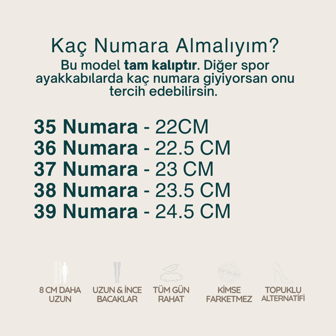 Beyaz Gizli Topuklu Spor Ayakkabı
