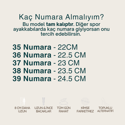 Beyaz Gizli Topuklu Spor Ayakkabı