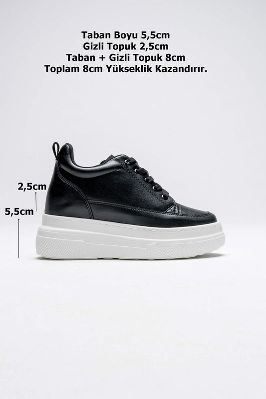 TABANI BEYAZ Gizli Topuklu Spor Ayakkabı