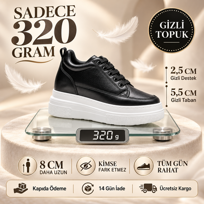 TABANI BEYAZ Gizli Topuklu Spor Ayakkabı